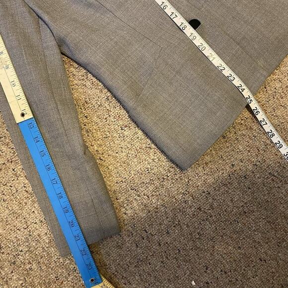 Jones New York Suit Women 4P Jacket Skirt Set Wool Mini USA Academia Career Grey - Picture 3 of 16